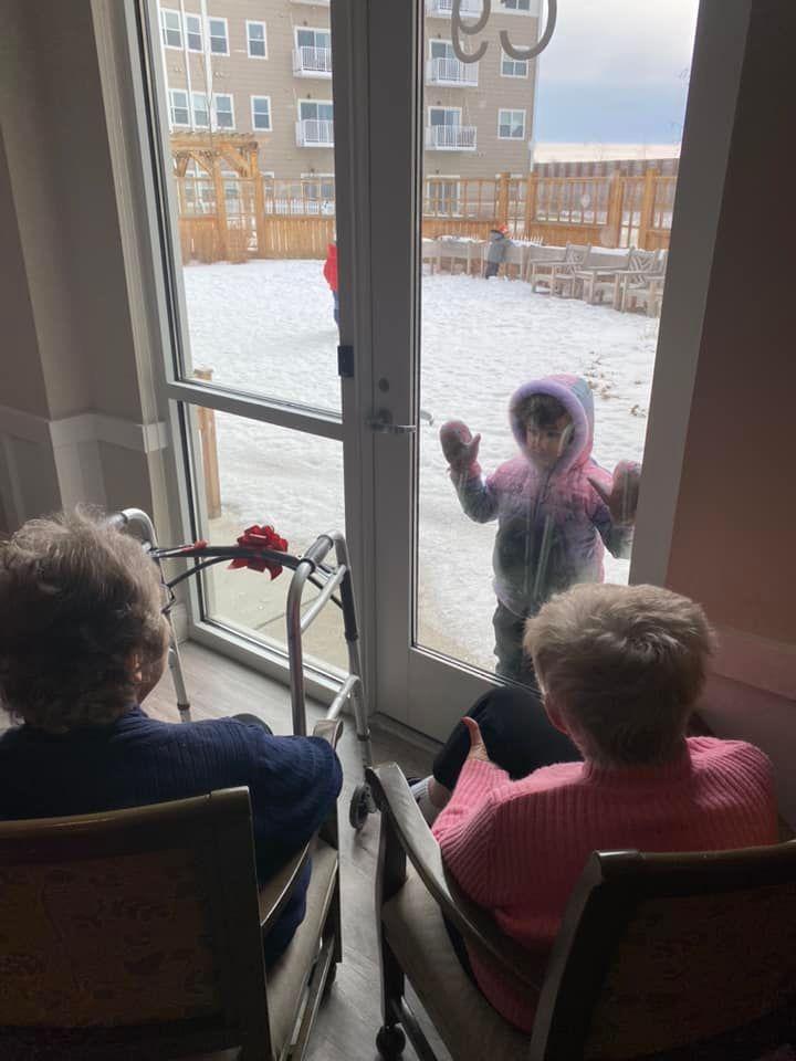 Riley Crossing Senior Living and Child Care during intergenerational activity