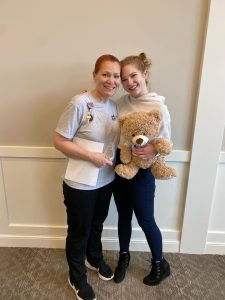 Raychelle from Riley Crossing receives the "I Care Bear" Award